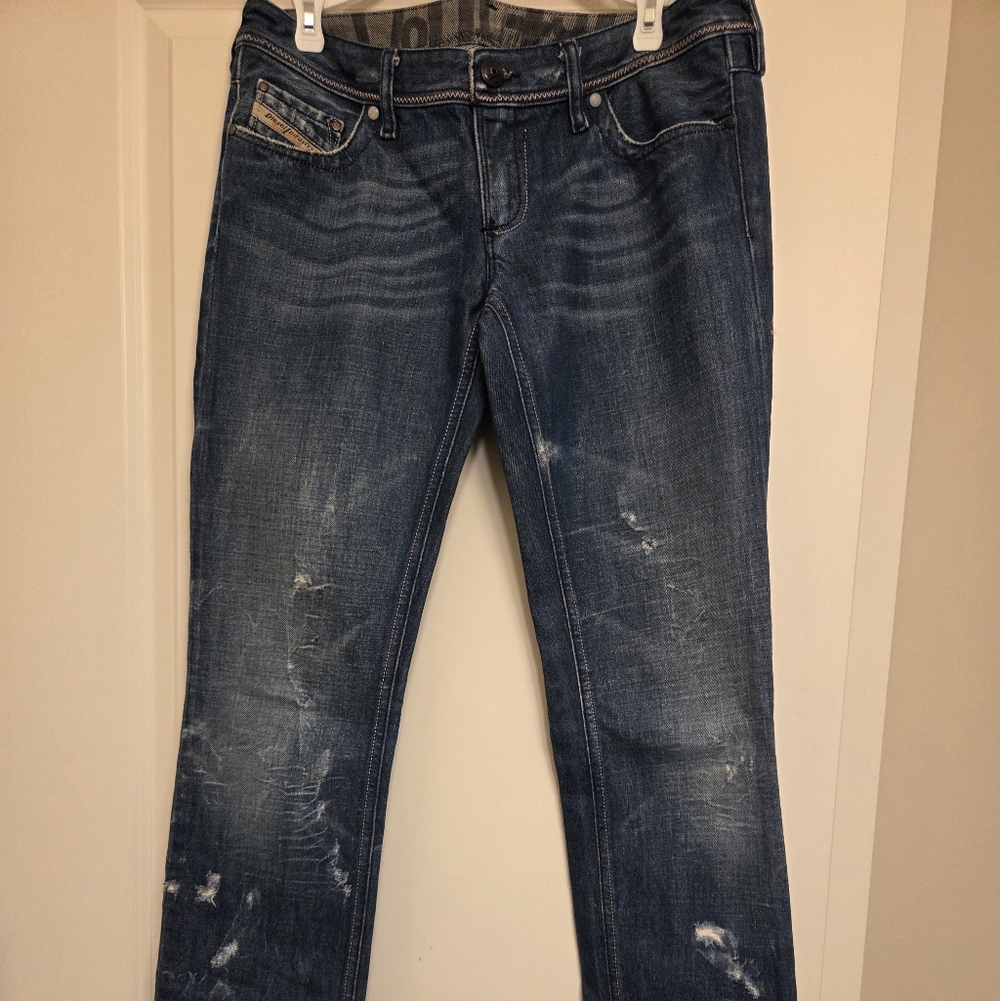 DIESEL Industry Lowky Blue Denim Jeans Size: 30w - 34 Length